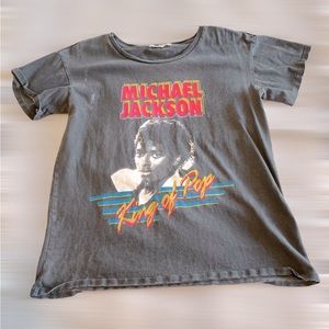 michael jackson king of pop vintage junk food t shirt - distressed - size small